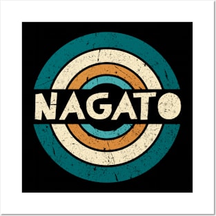 Retro Styles Nagato Name Birthday 70s 80s 90s Circle Posters and Art